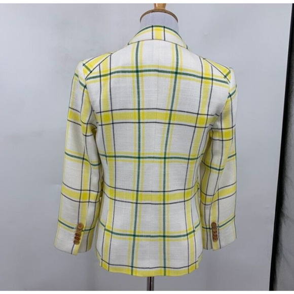 Veronica Beard Blazer Womens 2 Multi School Boy Dickey Plaid One Button Jacket - Picture 6 of 12
